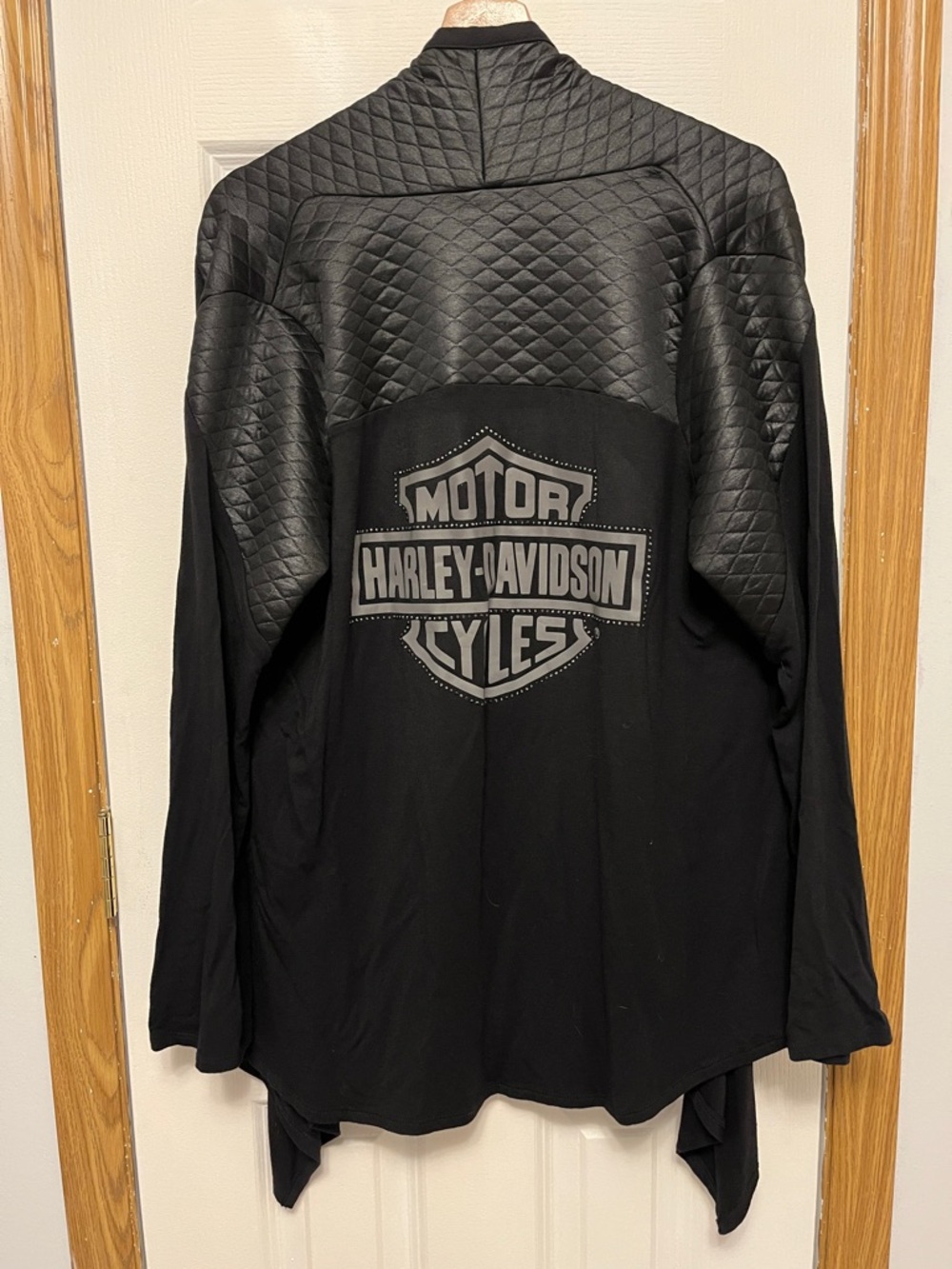 Harley-Davidson Black Quilted Shoulder Cardigan